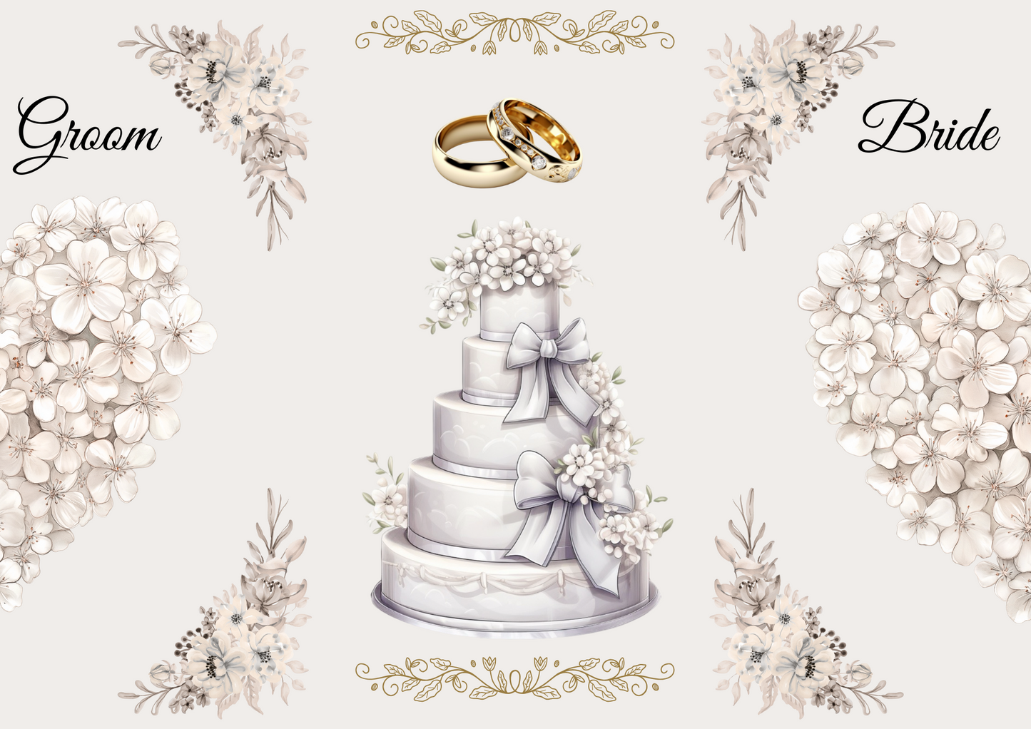 Editable Digital Wedding 6 Piece Package
