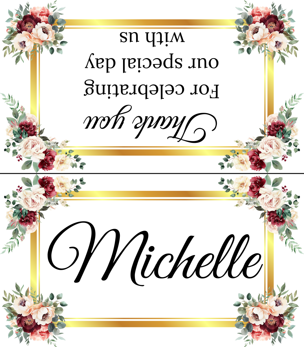 Editable Burgundy Rose 8 Piece Wedding Bundle