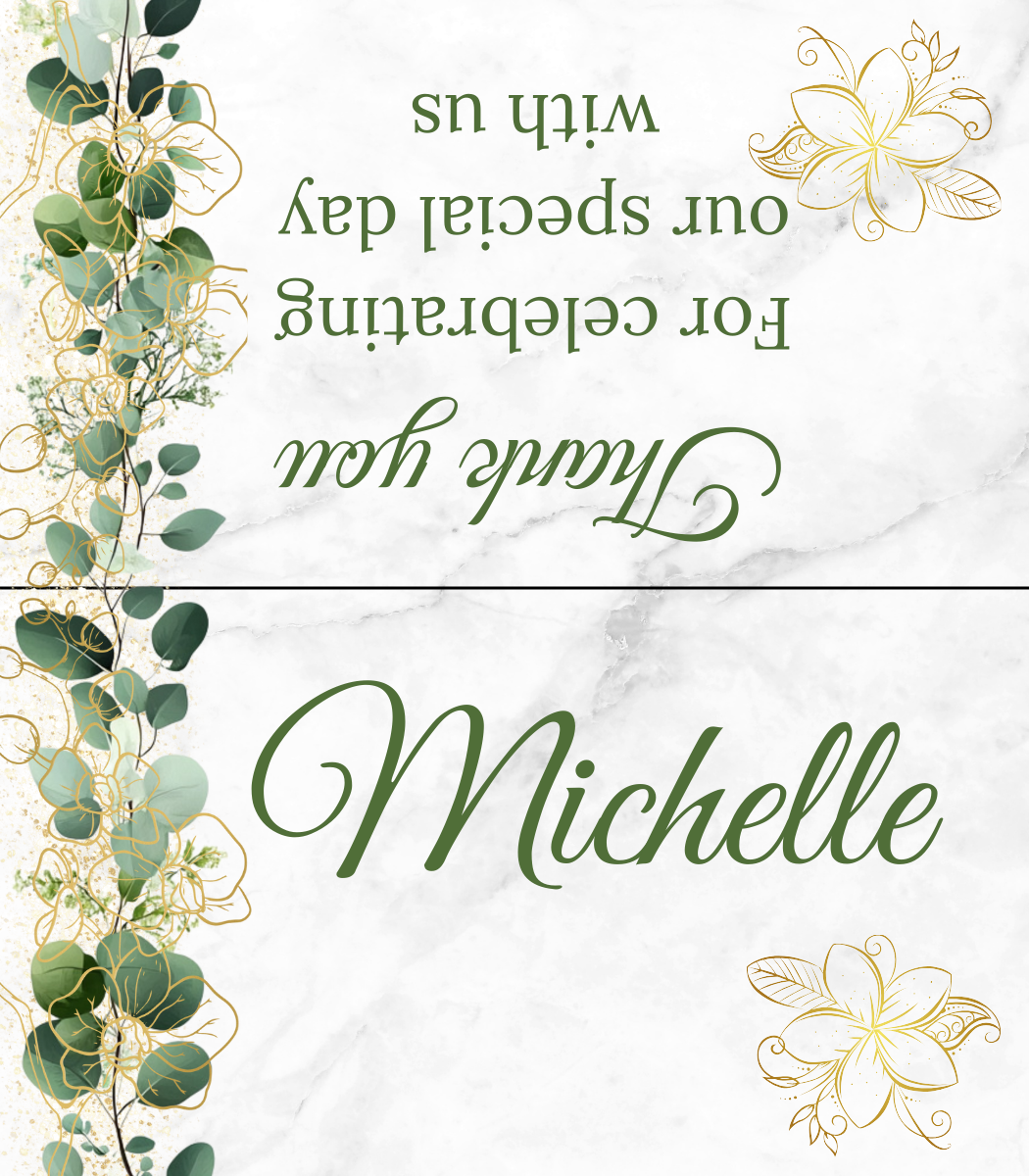 Editable Eucalyptus & Gold Floral Wedding Package
