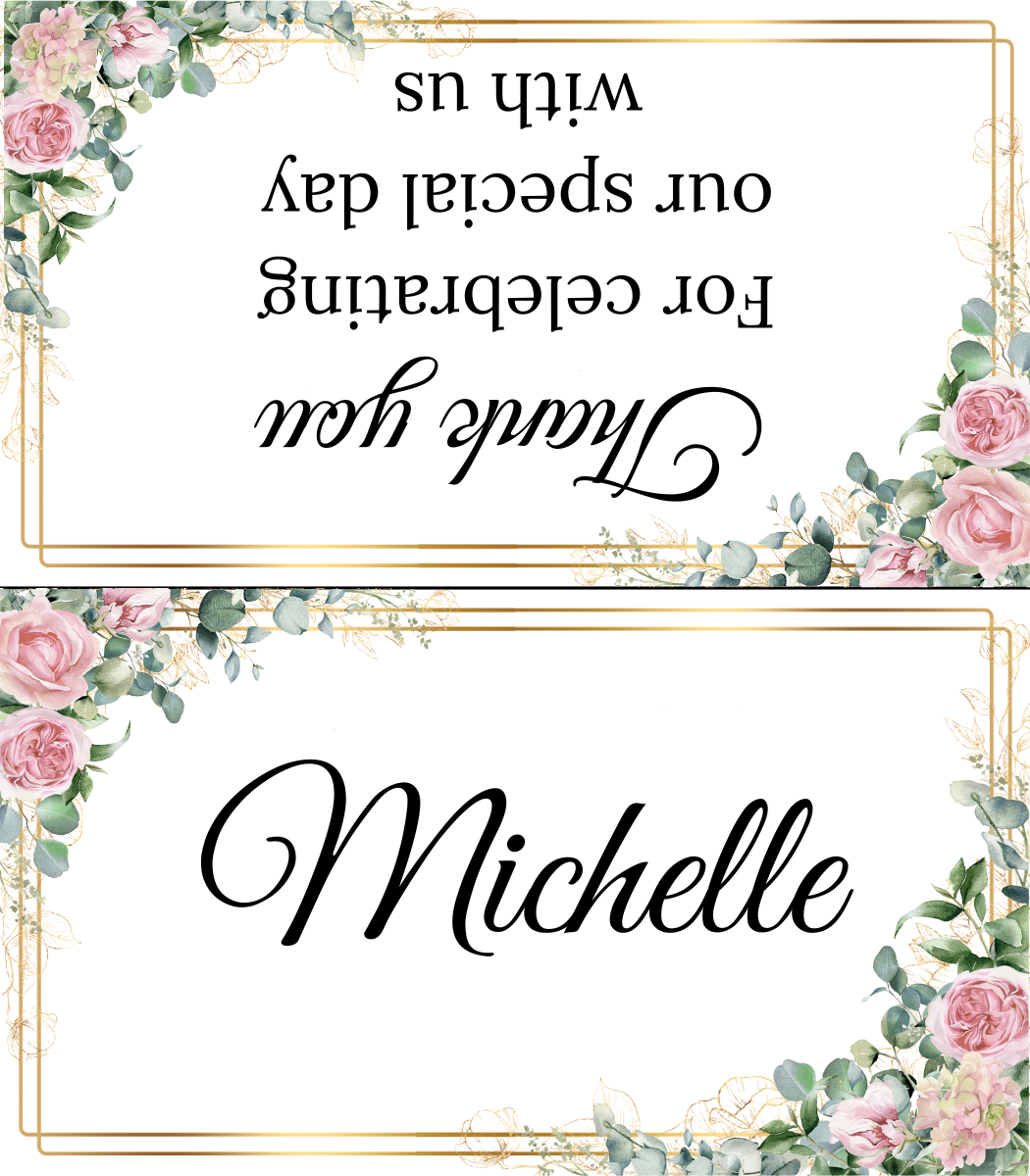 Editable Blush Floral & Gold 8 Piece Wedding Bundle