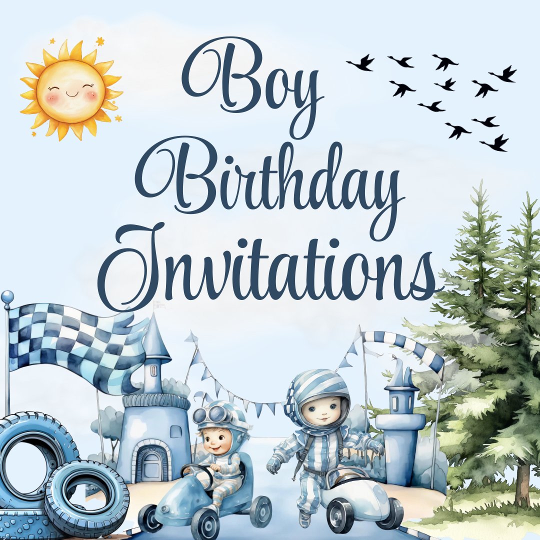 Boy Birthday Invitations
