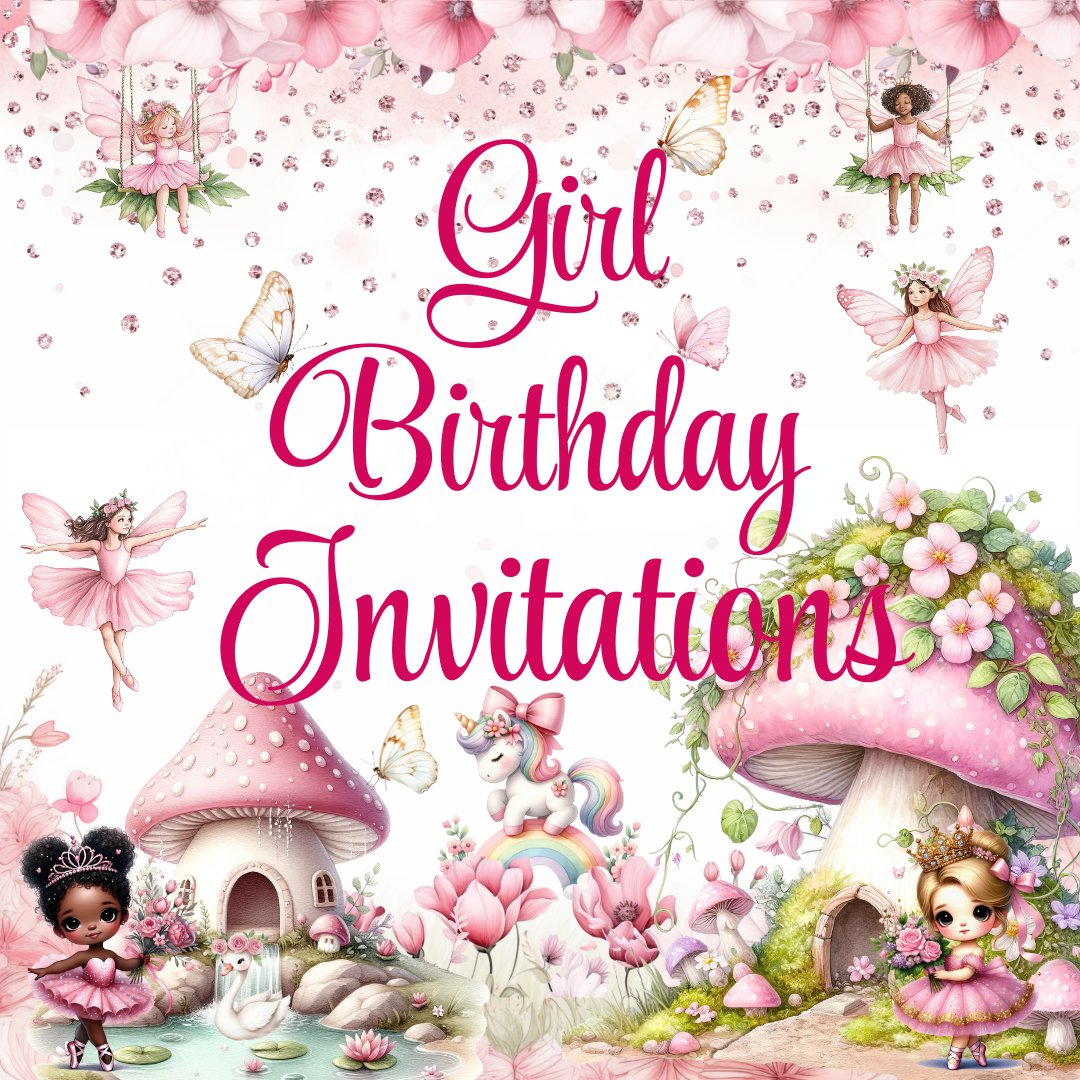 Girl Birthday Invitations