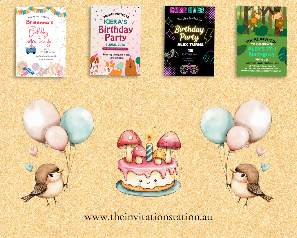 100 Editable Birthday Invitation Pack