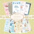 Editable 20 Pack of Baby Shower Invitations