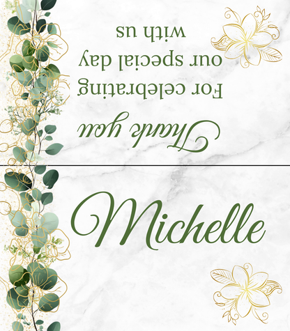 Editable Eucalyptus & Gold Floral Wedding Package