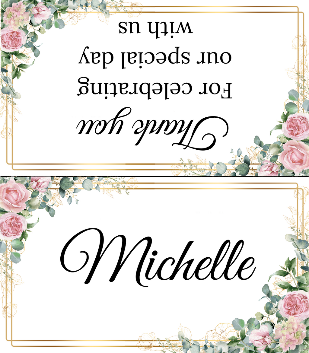Editable Blush Floral & Gold 8 Piece Wedding Bundle