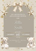 Editable Star Baby Shower Invitation