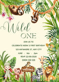She's A Wild One! Editable Birthday Invitation